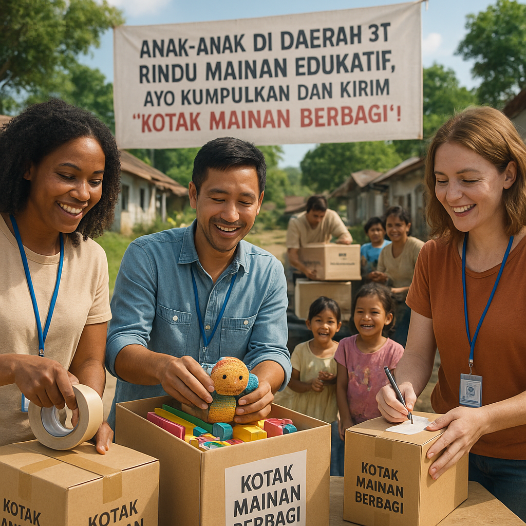 Anak-anak di Daerah 3T Rindu Mainan Edukatif, Ayo Kumpulkan dan Kirim 'Kotak Mainan Berbagi'!