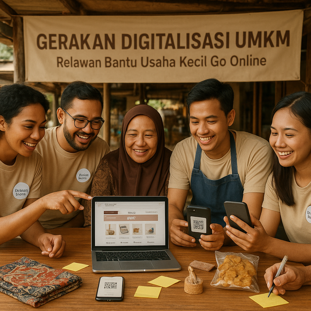 Gerakan Digitalisasi UMKM: Relawan Bantu Usaha Kecil Go Online