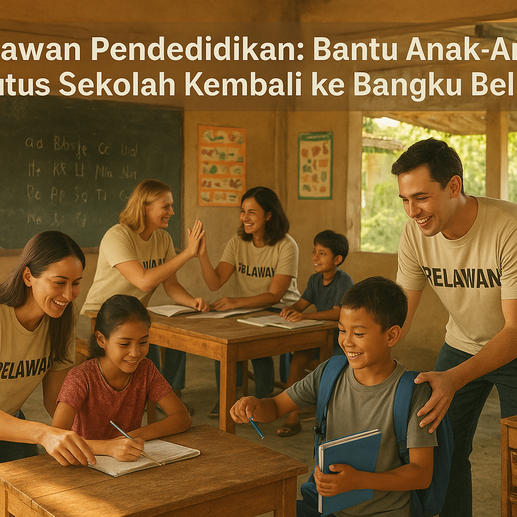 Relawan Pendidikan: Bantu Anak-Anak Putus Sekolah Kembali ke Bangku Belajar