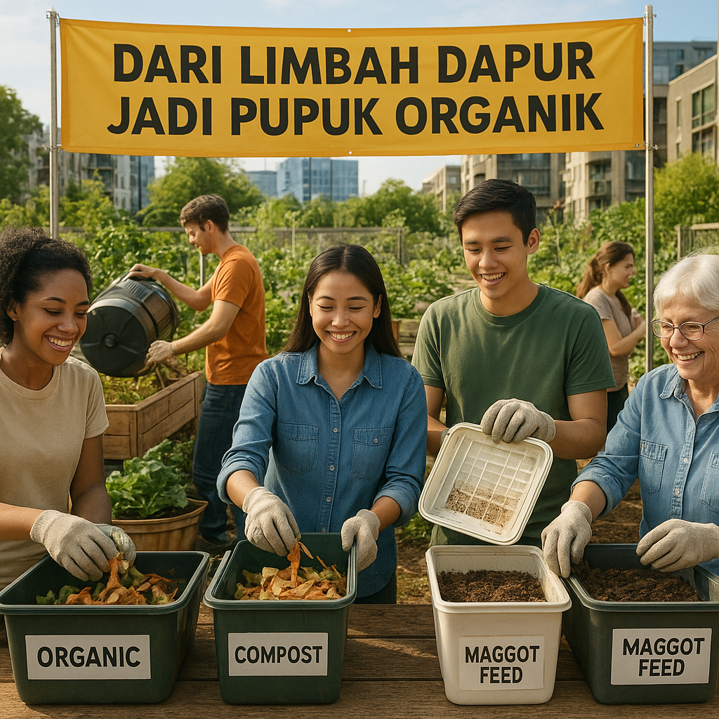 Dari Limbah Dapur Jadi Pupuk Organik: Komunitas Perkotaan Galakkan Budidaya Maggot dan Komposter Bersama