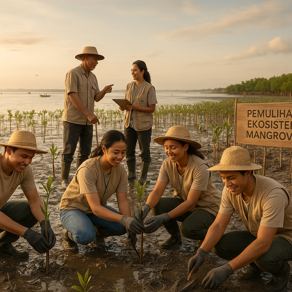 Pemulihan Ekosistem Mangrove: Aksi Nyata Relawan Tangkis Abrasi dan Perubahan Iklim