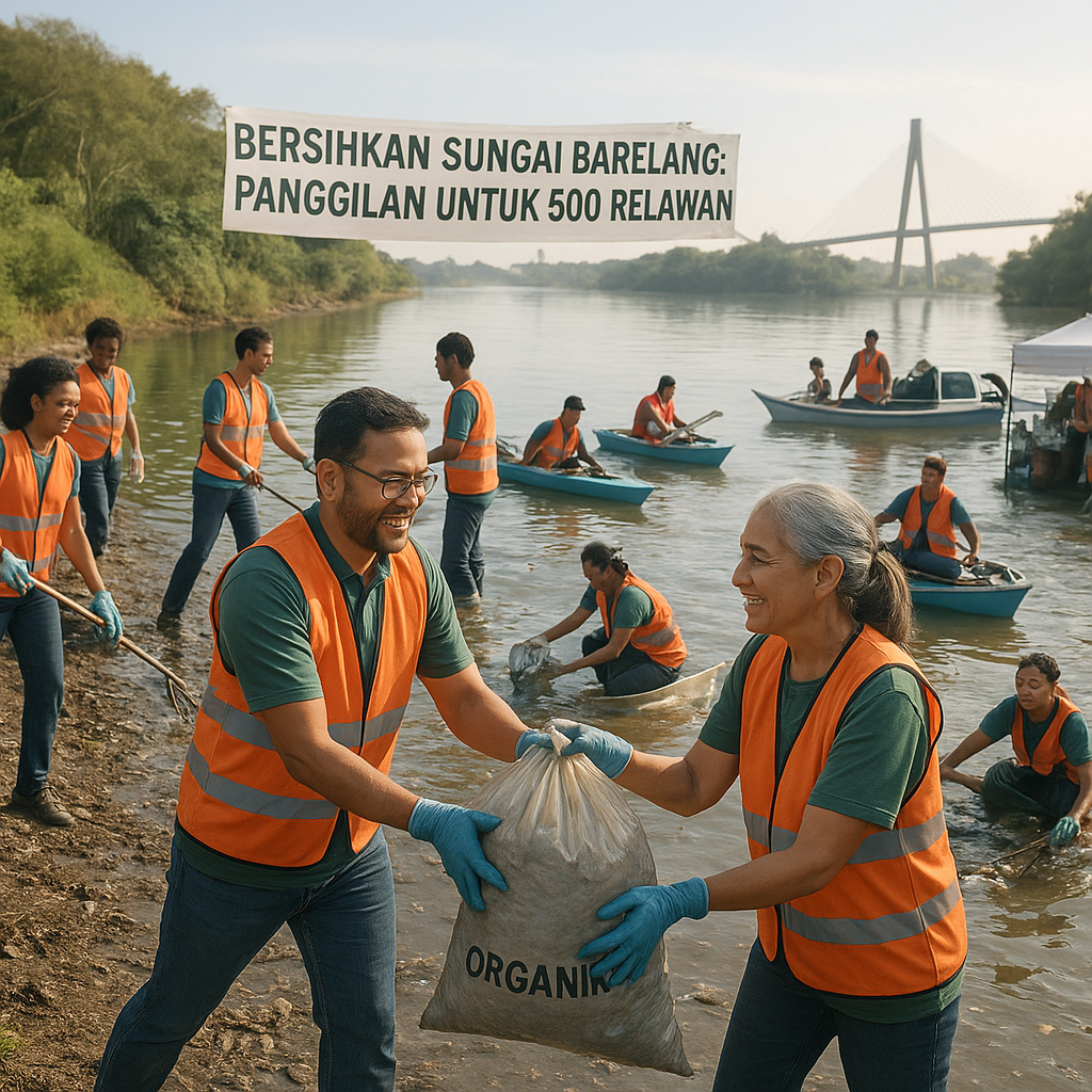 Bersihkan Sungai Barelang: Panggilan untuk 500 Relawan Pulihkan Ekosistem Perairan
