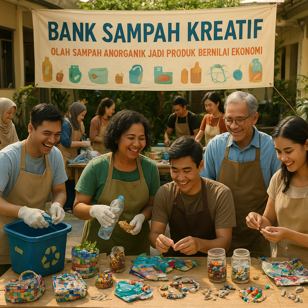 Bank Sampah Kreatif: Olah Sampah Anorganik Jadi Produk Bernilai Ekonomi