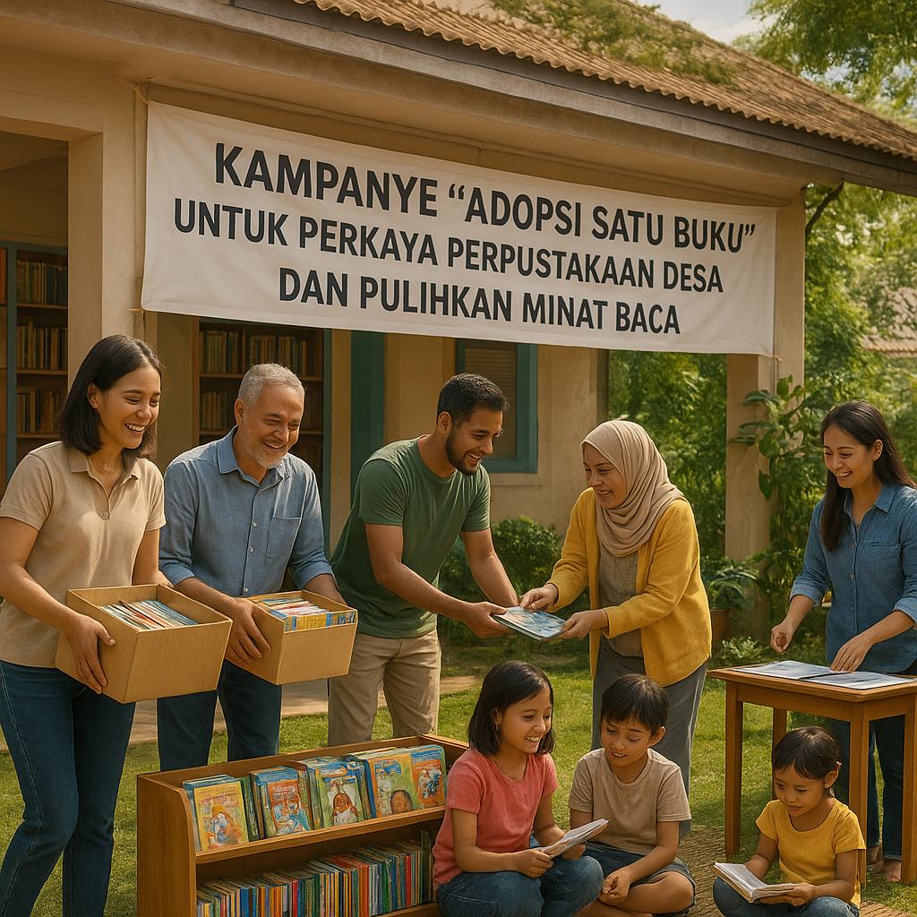 Kampanye 'Adopsi Satu Buku' untuk Perkaya Perpustakaan Desa dan Pulihkan Minat Baca