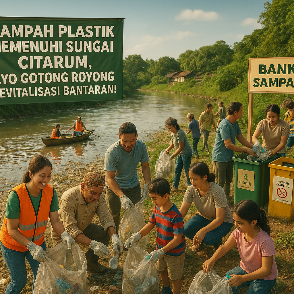 Sampah Plastik Memenuhi Sungai Citarum, Ayo Gotong Royong Revitalisasi Bantaran!