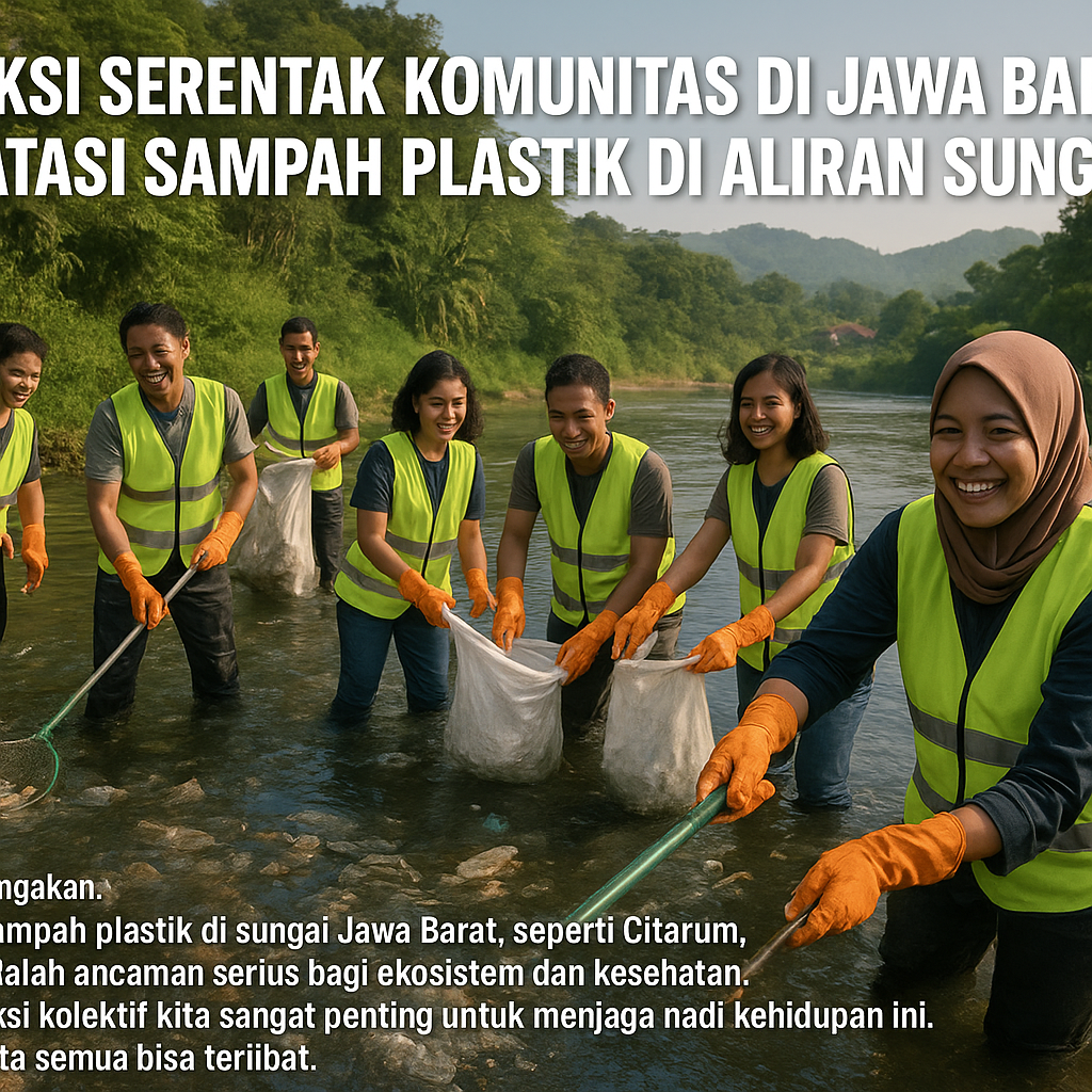 Aksi Serentak Komunitas di Jawa Barat Atasi Sampah Plastik di Aliran Sungai