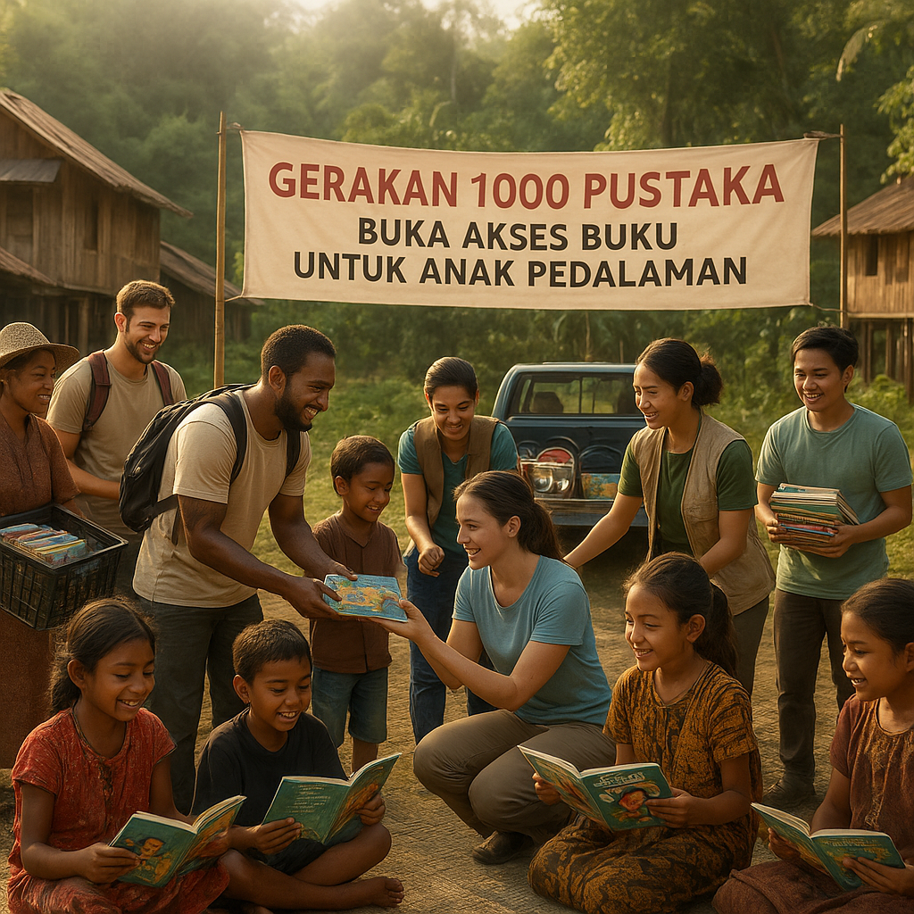 Gerakan 1000 Pustaka: Buka Akses Buku untuk Anak Pedalaman