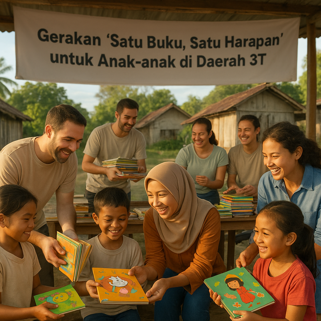 Gerakan 'Satu Buku, Satu Harapan' untuk Anak-anak di Daerah 3T