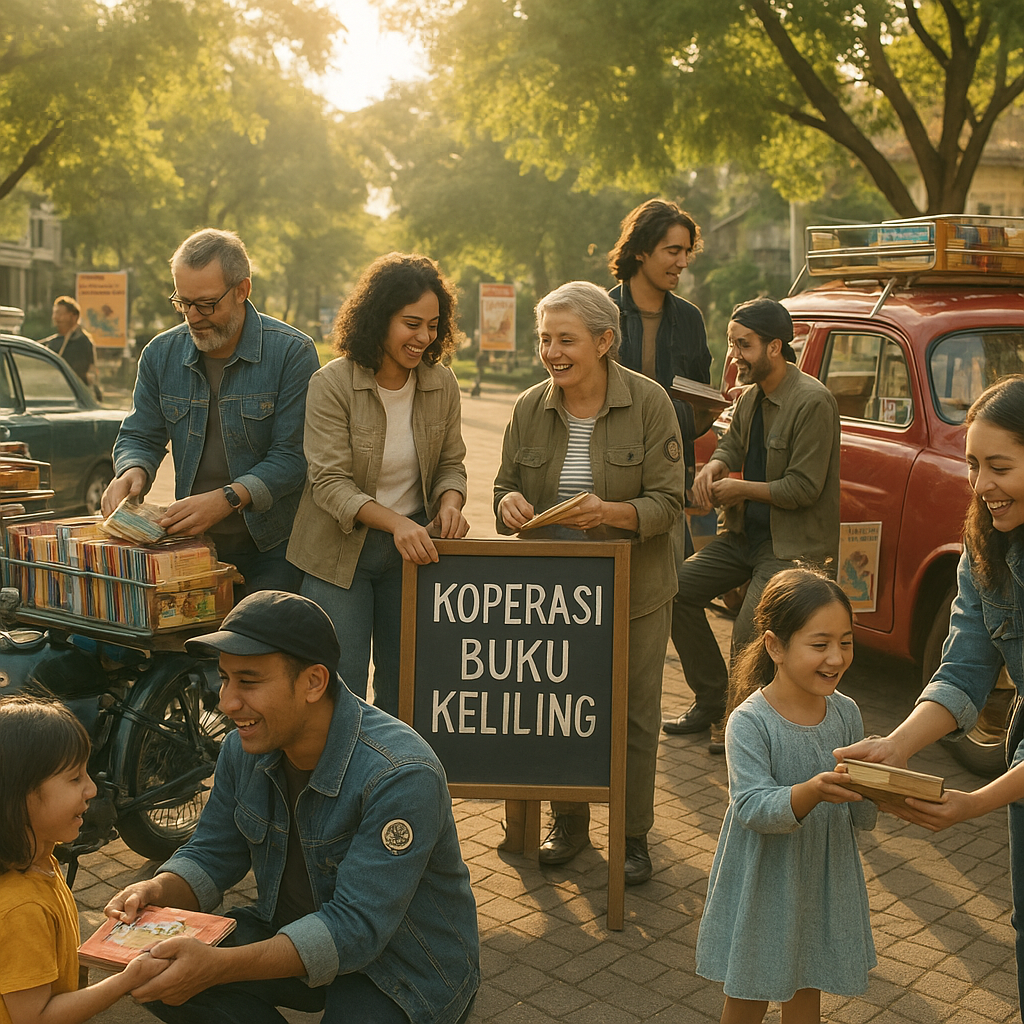 Minat Baca Rendah, Gerakan "Koperasi Buku Keliling" oleh Komunitas Motor dan Mobil Tua Bisa Jadi Jawaban