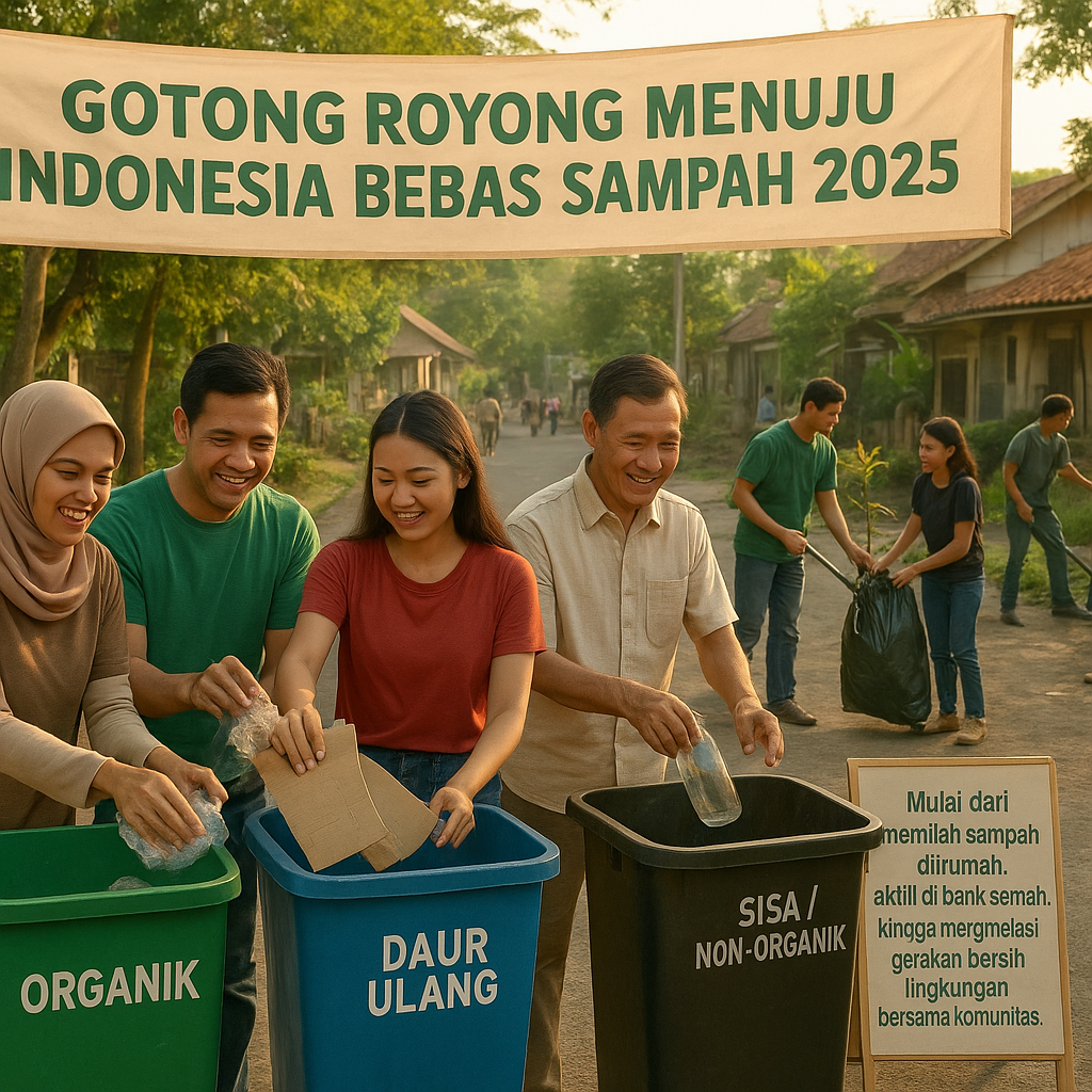Gotong Royong Menuju Indonesia Bebas Sampah 2025