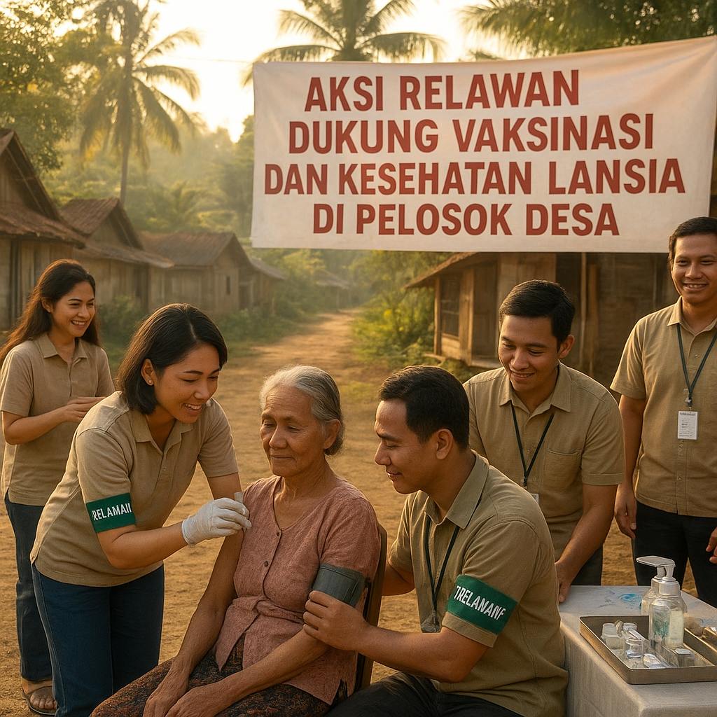 Aksi Relawan Dukung Vaksinasi dan Kesehatan Lansia di Pelosok Desa