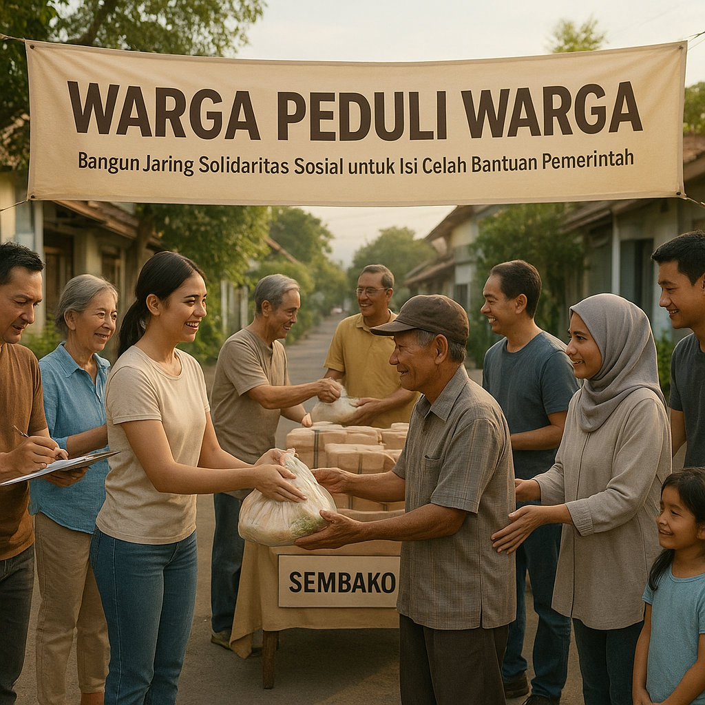 Warga Peduli Warga: Bangun Jaring Solidaritas Sosial untuk Isi Celah Bantuan Pemerintah