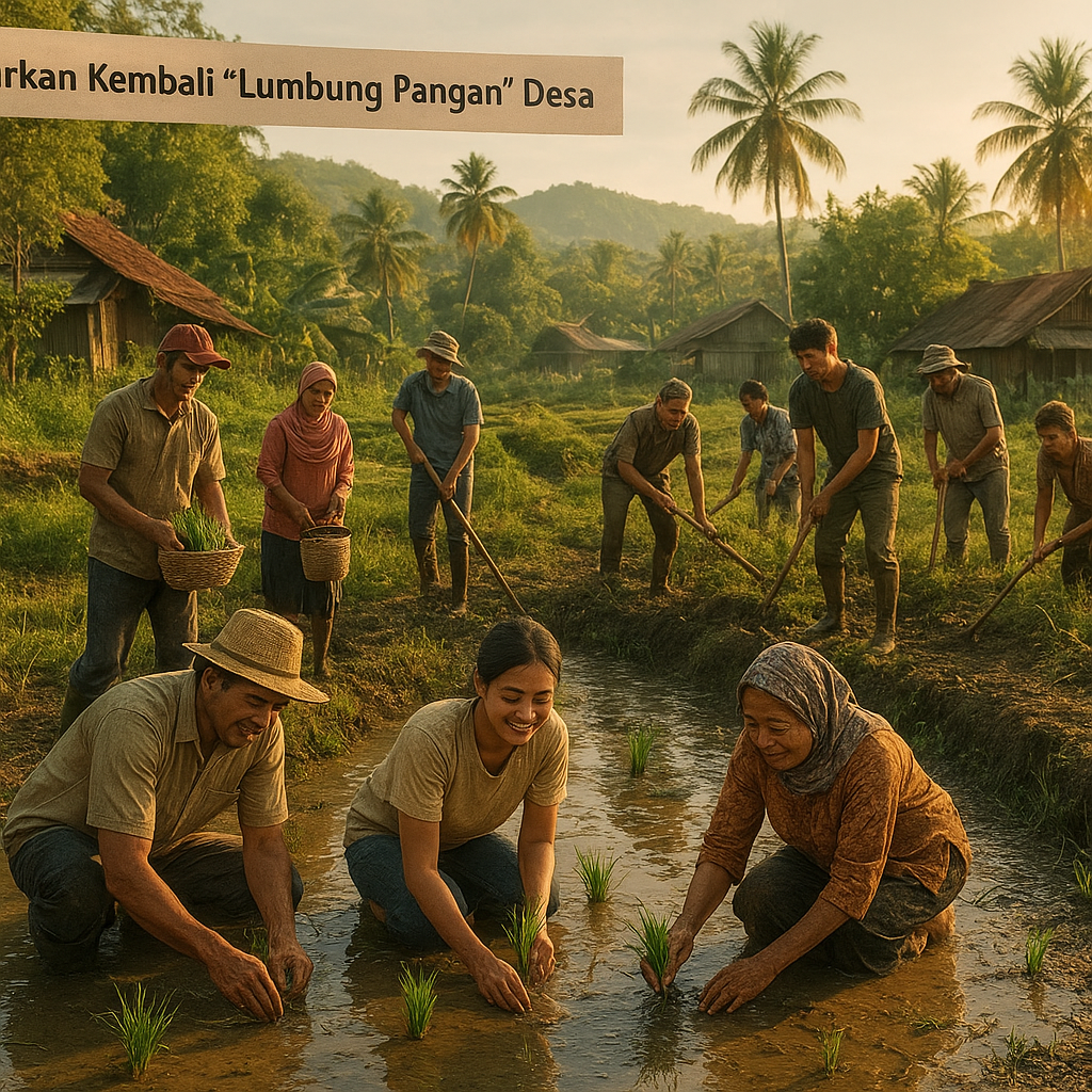 Sadarkan Kembali 'Lumbung Pangan' Desa: Kolaborasi Warga Pulihkan Sawah dan Kebun Terlantar