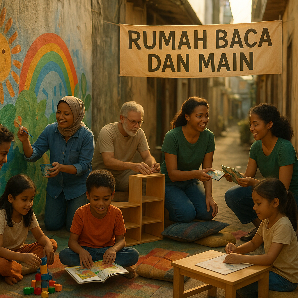Pusat Kreativitas Anak Terbatas: Relawan Bersatu Dirikan 'Rumah Baca dan Main' di Lorong-Lorong Kota