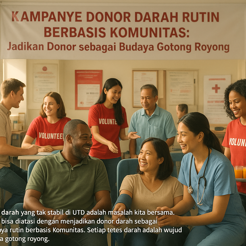 Kampanye Donor Darah Rutin Berbasis Komunitas: Jadikan Donor sebagai Budaya Gotong Royong