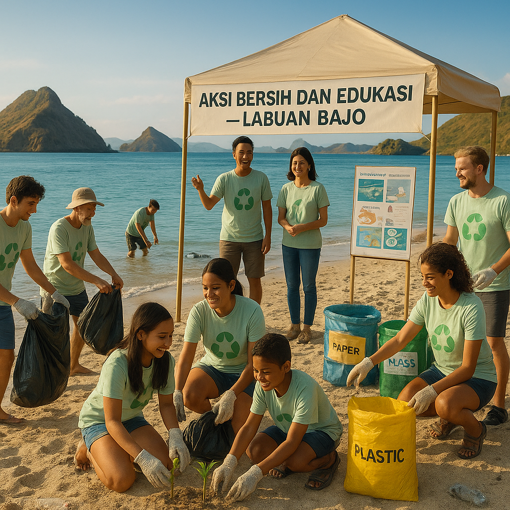 Aksi Bersih dan Edukasi di Kawasan Wisata Bahari Labuan Bajo