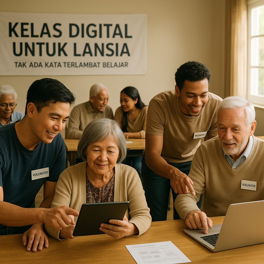 Kelas Digital untuk Lansia: Tak Ada Kata Terlambat Belajar