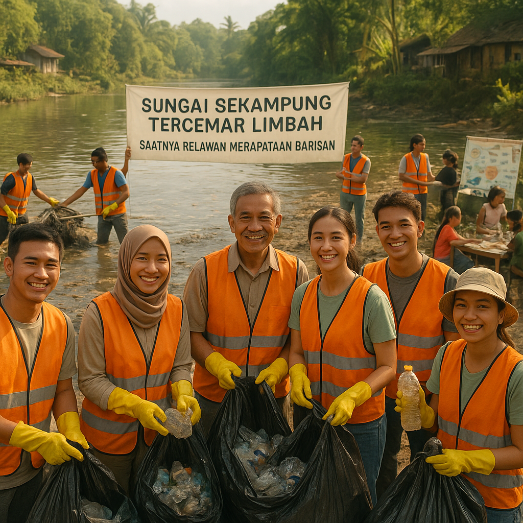 Sungai Sekampung Tercemar Limbah, Saatnya Relawan Merapatkan Barisan