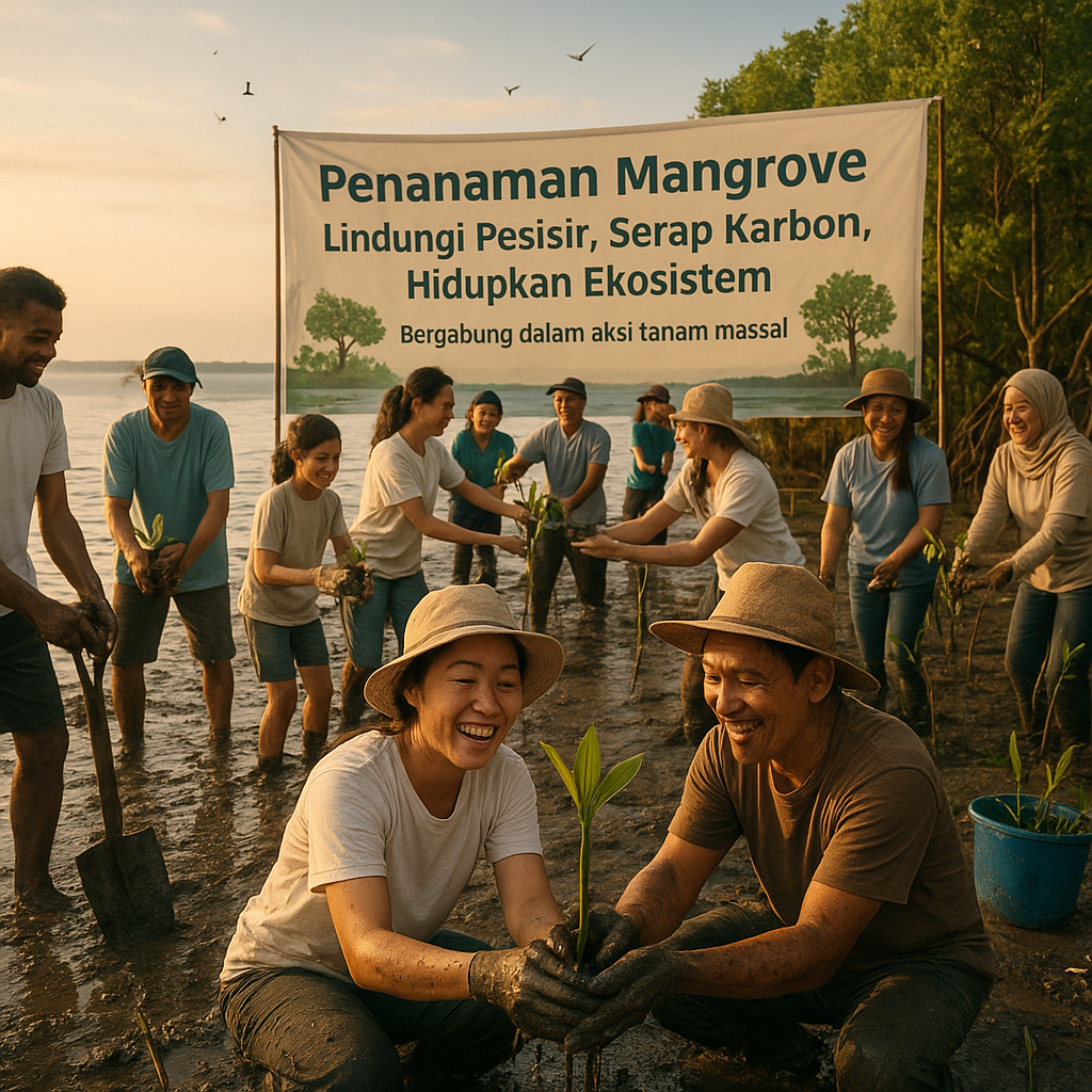 Penanaman Mangrove: Lindungi Pesisir, Serap Karbon, Hidupkan Ekosistem