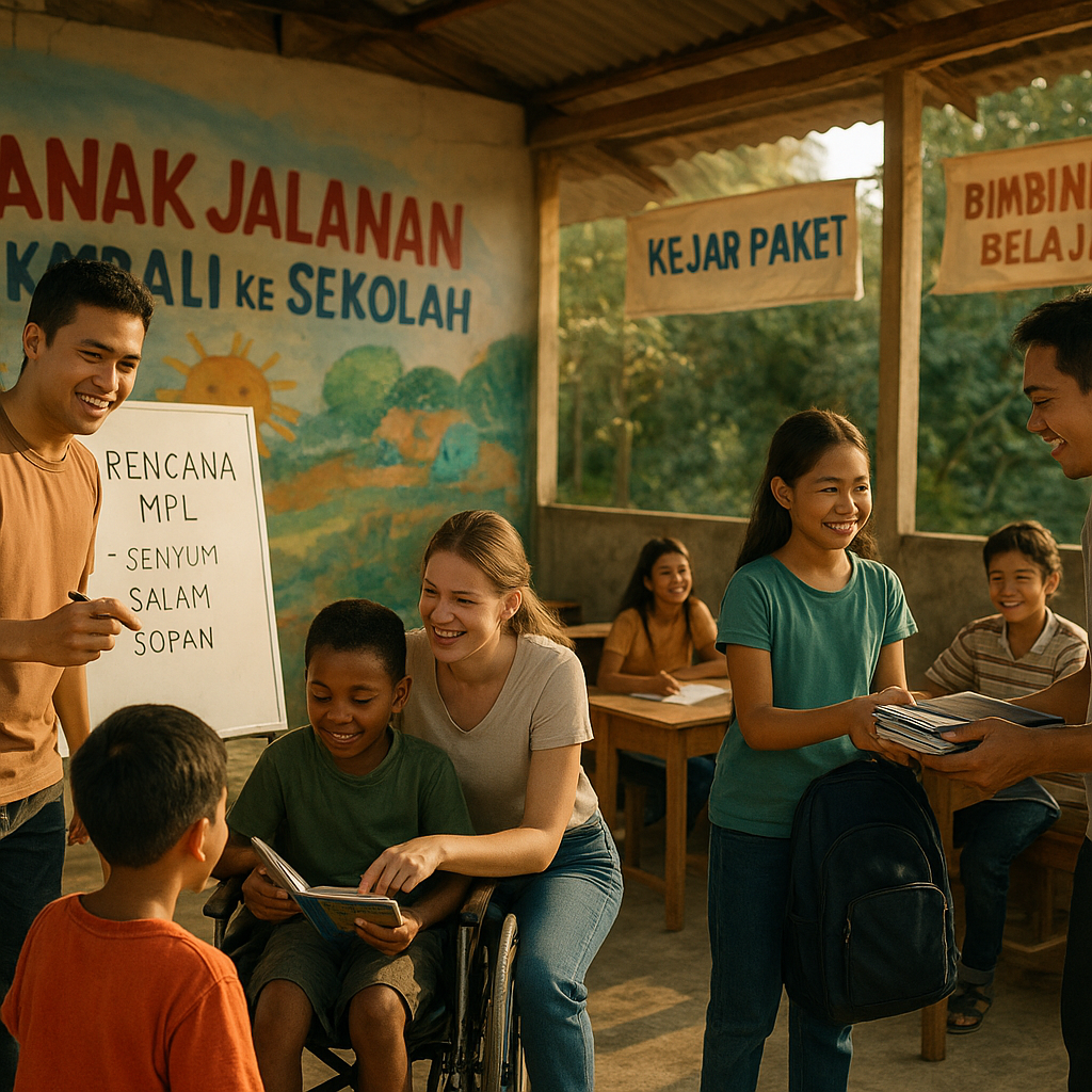 Anak Jalanan Kembali ke Sekolah: Program Kejar Paket dan Bimbingan Belajar