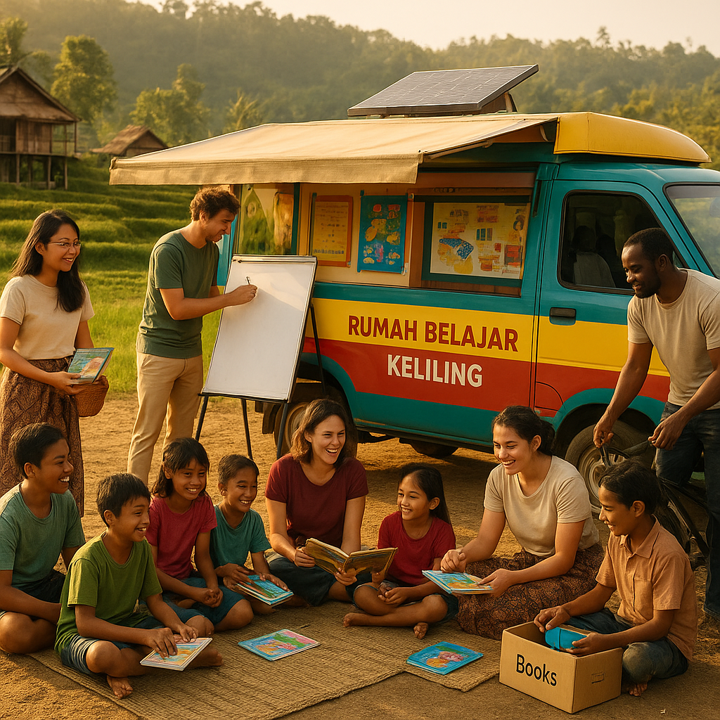Rumah Belajar Keliling: Inisiatif Komunitas untuk Anak Putus Sekolah di Daerah Terpencil