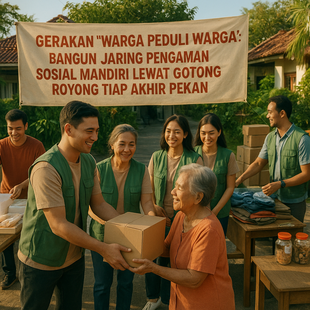Gerakan 'Warga Peduli Warga': Bangun Jaring Pengaman Sosial Mandiri lewat Gotong Royong Tiap Akhir Pekan