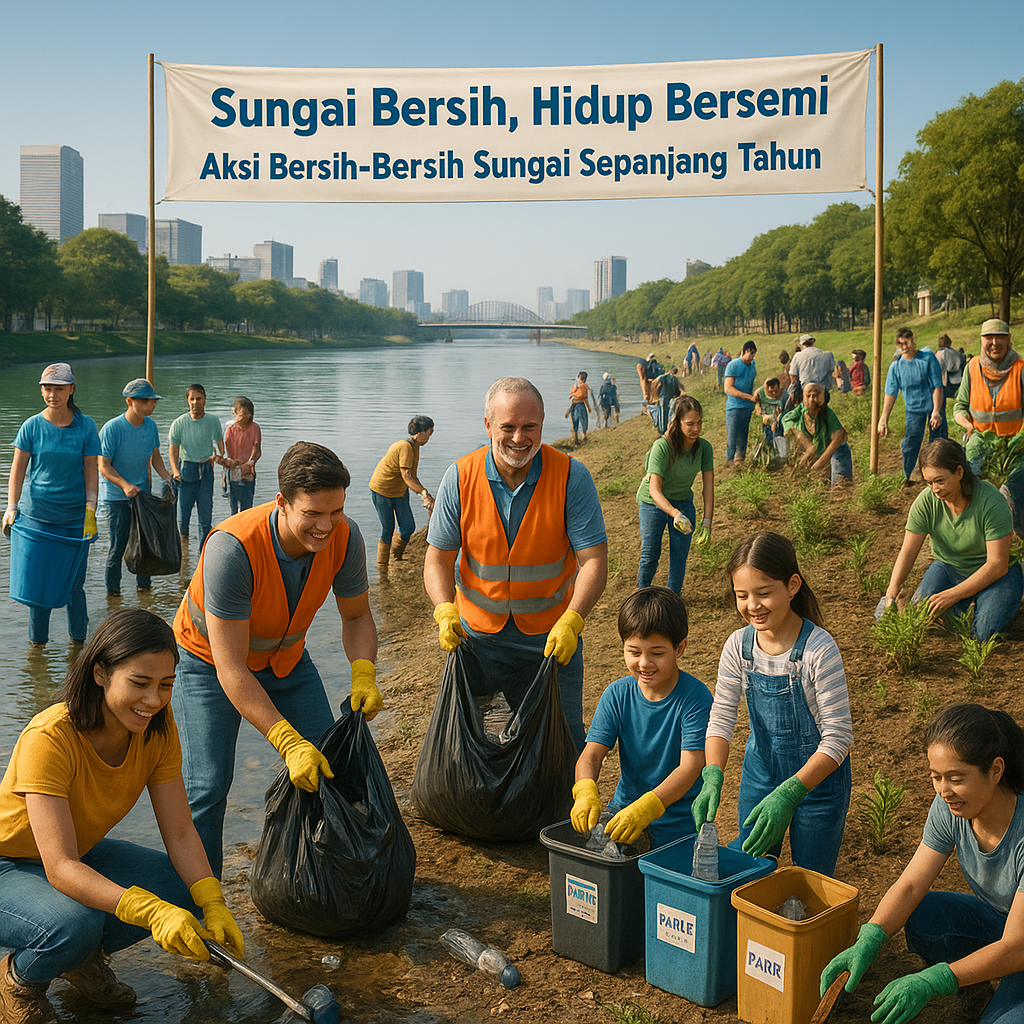 Sungai Bersih, Hidup Bersemi: Aksi Bersih-Bersih Sungai Sepanjang Tahun