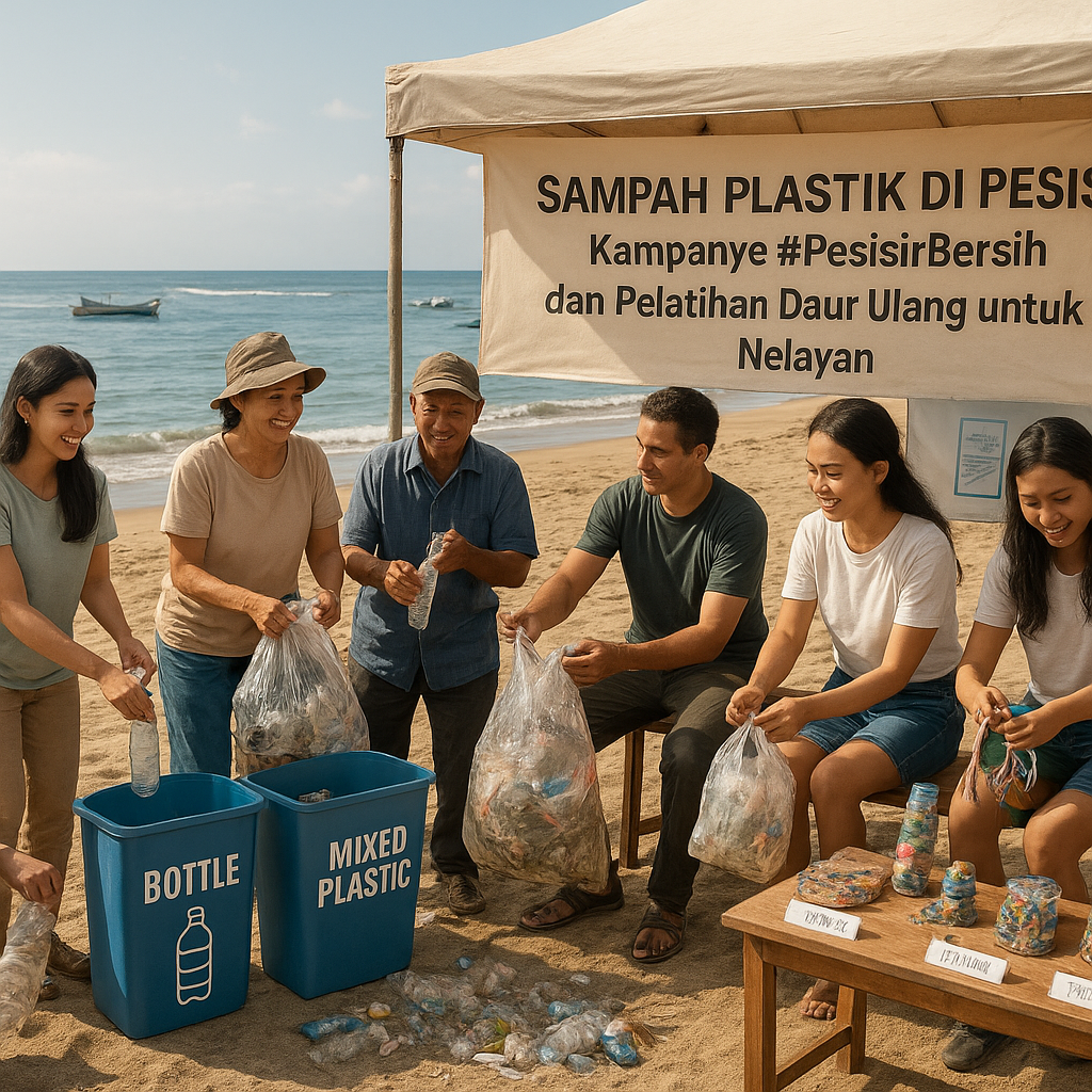 Sampah Plastik di Pesisir: Kampanye #PesisirBersih dan Pelatihan Daur Ulang untuk Nelayan