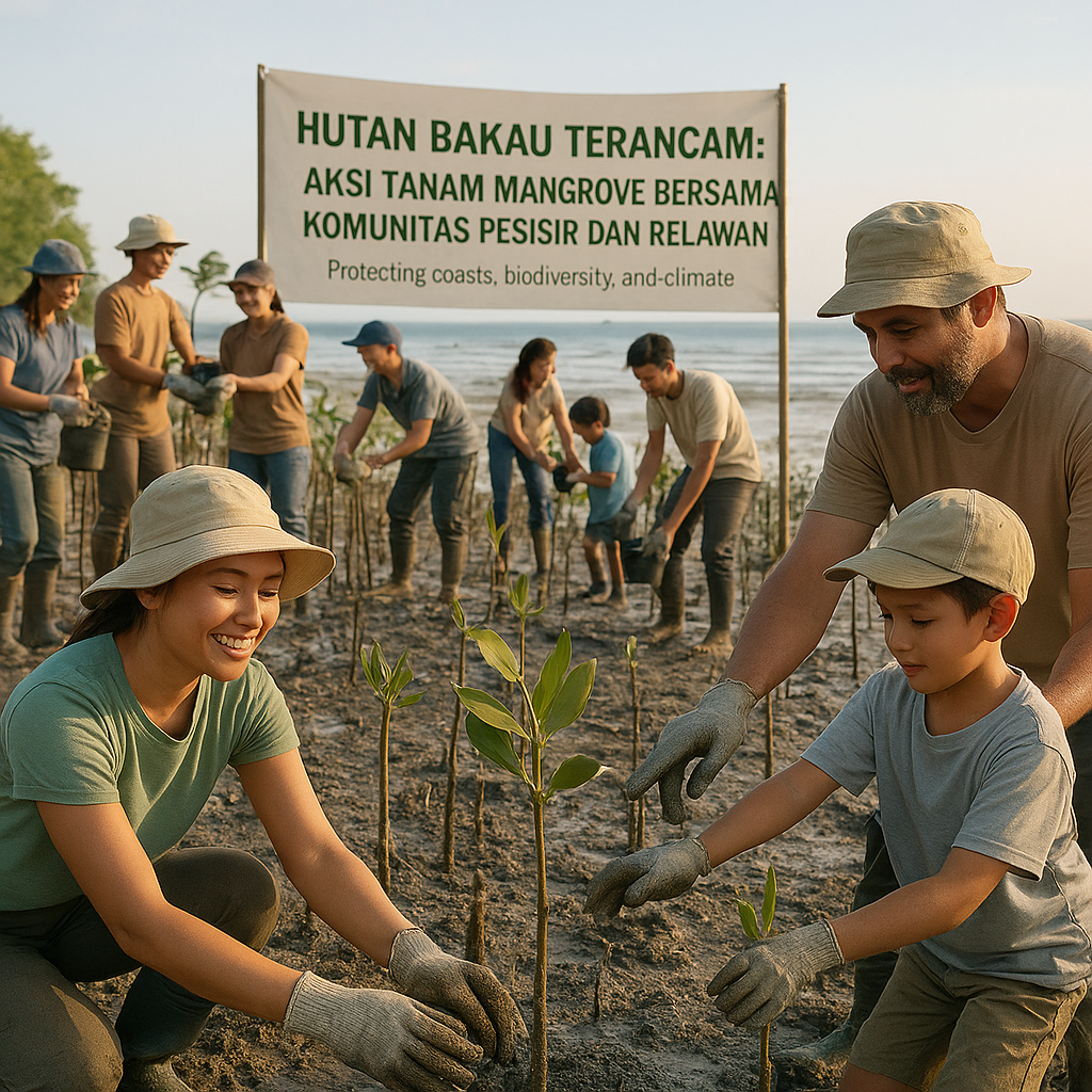 Hutan Bakau Terancam: Aksi Tanam Mangrove Bersama Komunitas Pesisir dan Relawan