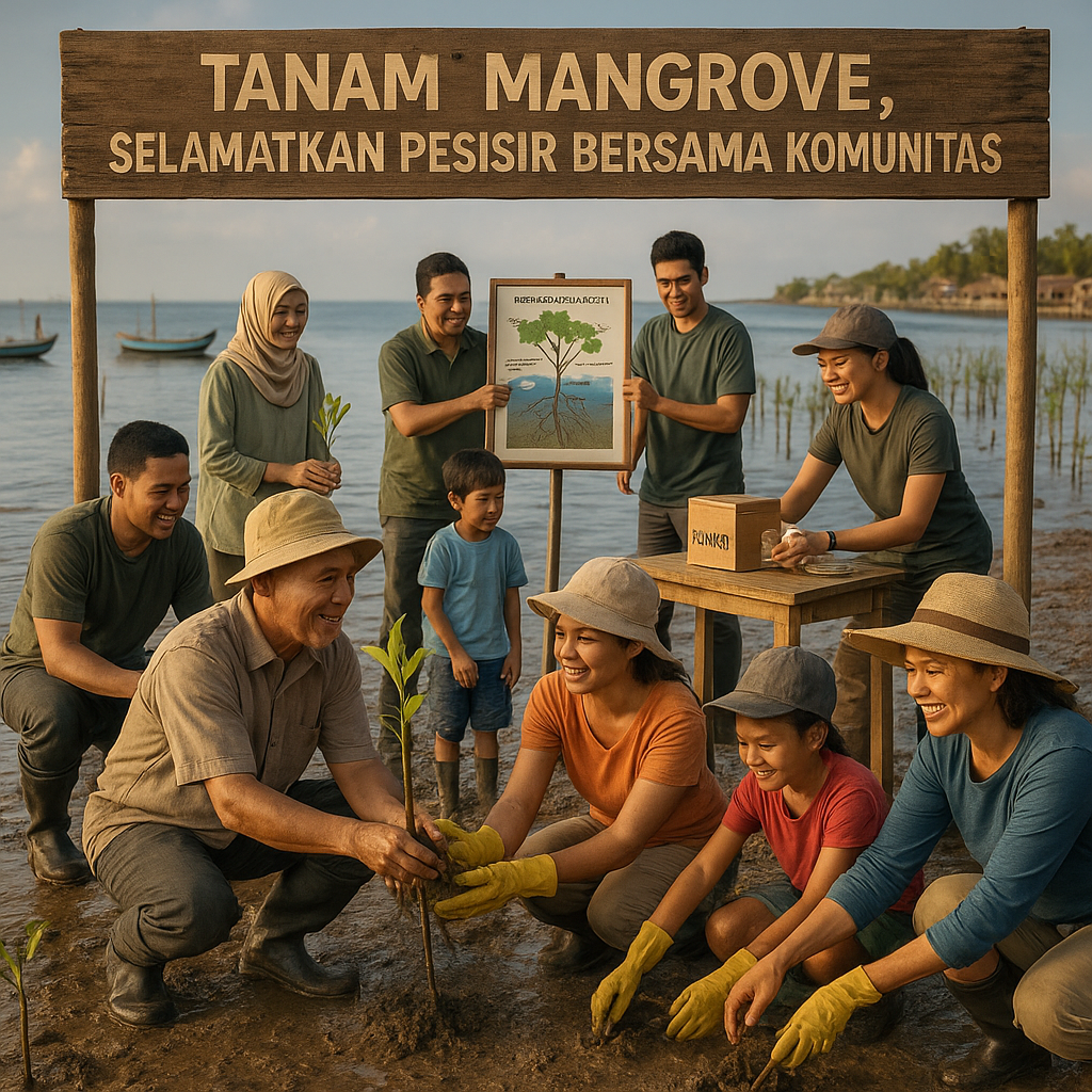 Tanam Mangrove, Selamatkan Pesisir Bersama Komunitas