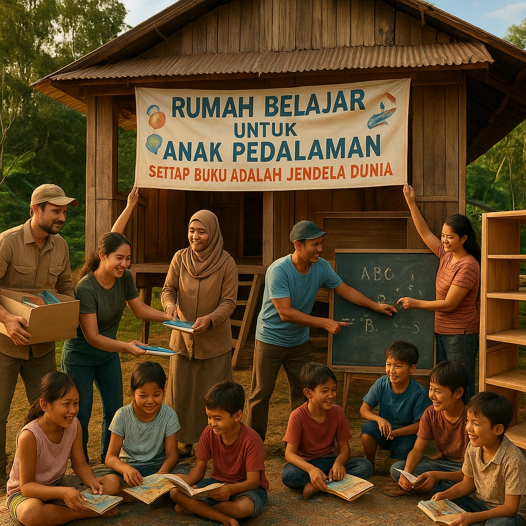 Rumah Belajar untuk Anak Pedalaman: Setiap Buku Adalah Jendela Dunia