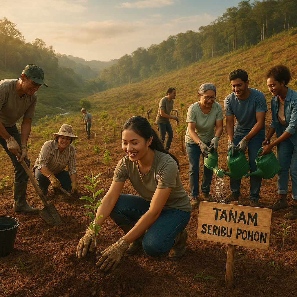 Tanam Seribu Pohon di Lahan Kritis: Hijaukan Kembali Bumi