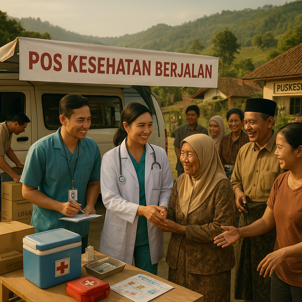 Pos Kesehatan Berjalan: Kolaborasi Relawan Medis dan Komunitas Layani Warga di Puskemas Jarak Jauh
