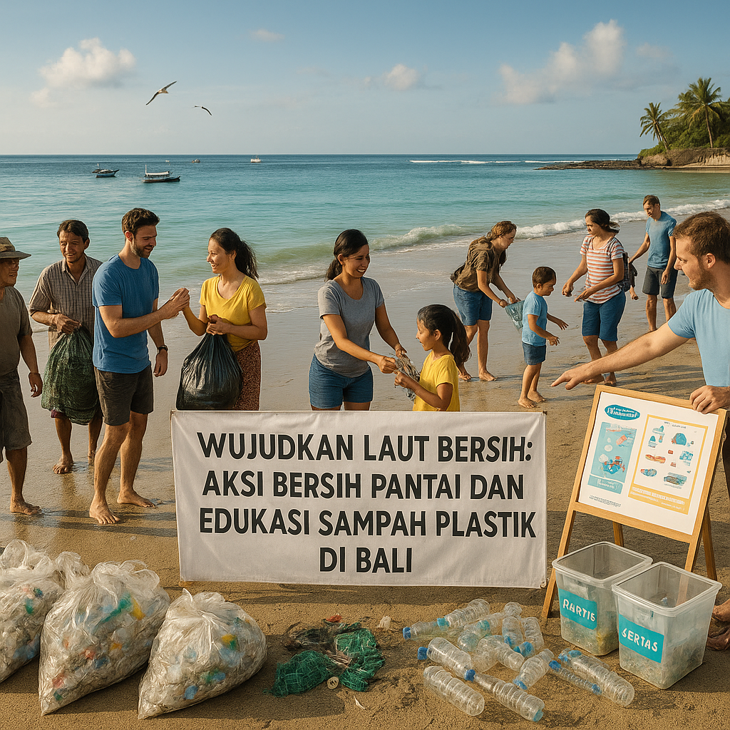 Wujudkan Laut Bersih: Aksi Bersih Pantai dan Edukasi Sampah Plastik di Bali
