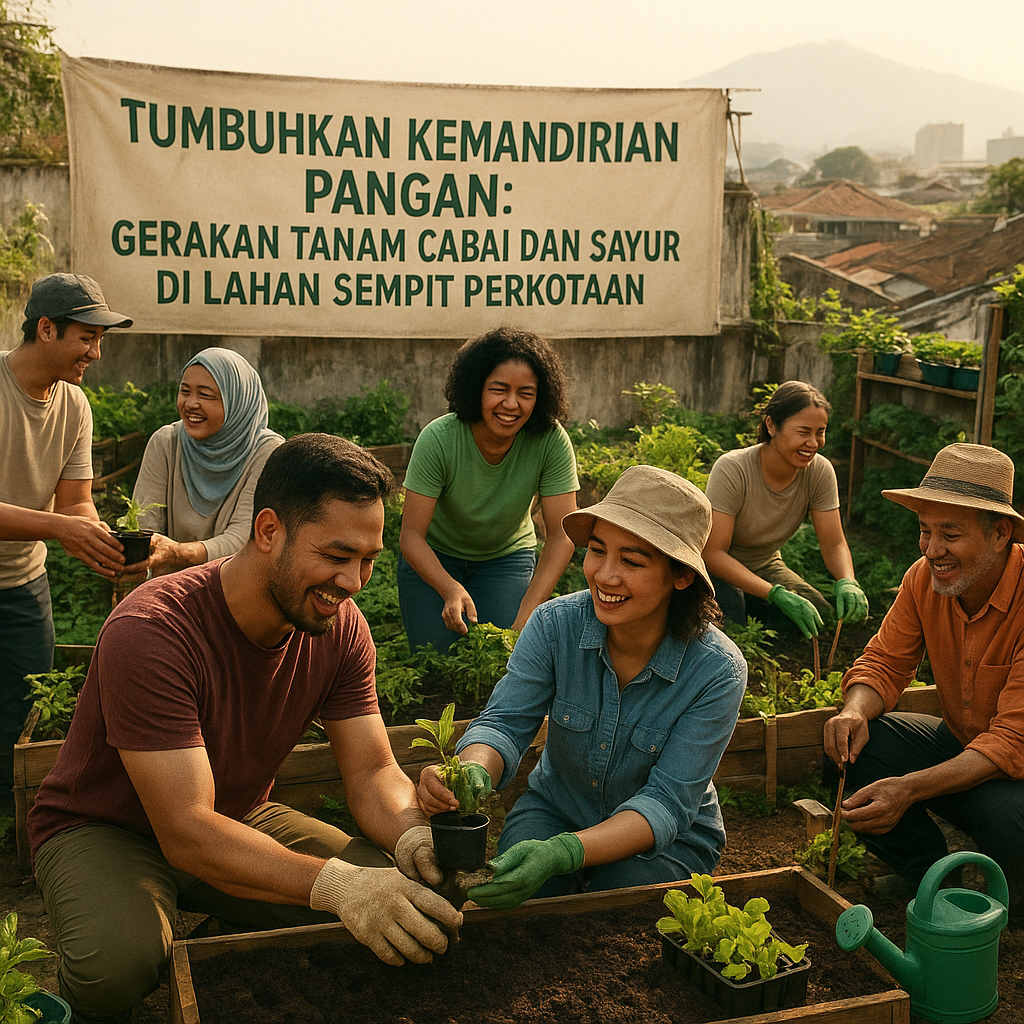 Tumbuhkan Kemandirian Pangan: Gerakan Tanam Cabai dan Sayur di Lahan Sempit Perkotaan