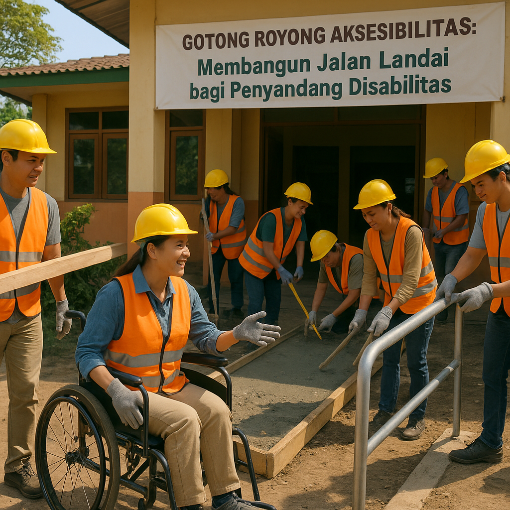 Gotong Royong Aksesibilitas: Membangun Jalan Landai bagi Penyandang Disabilitas