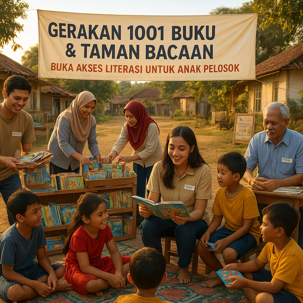 Gerakan 1001 Buku & Taman Bacaan: Buka Akses Literasi untuk Anak Pelosok