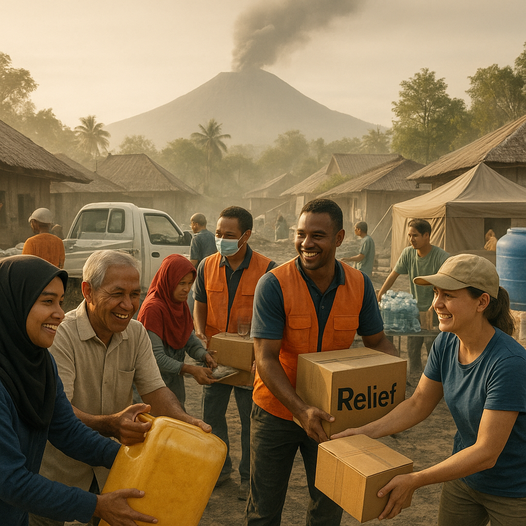 Gotong Royong Atasi Bencana Erupsi Gunung Ibu di Maluku Utara: Relawan dan Logistik Dibutuhkan