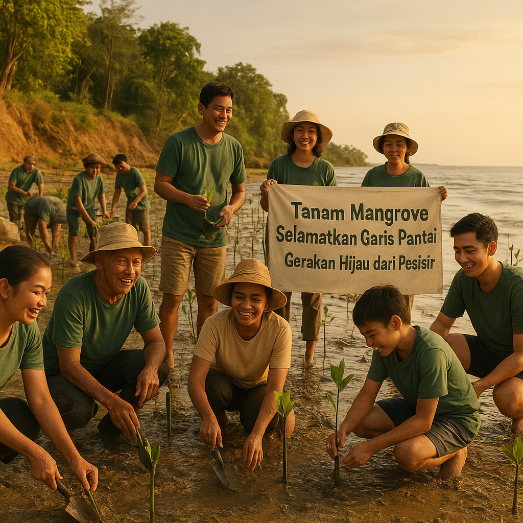 Tanam Mangrove, Selamatkan Garis Pantai: Gerakan Hijau dari Pesisir