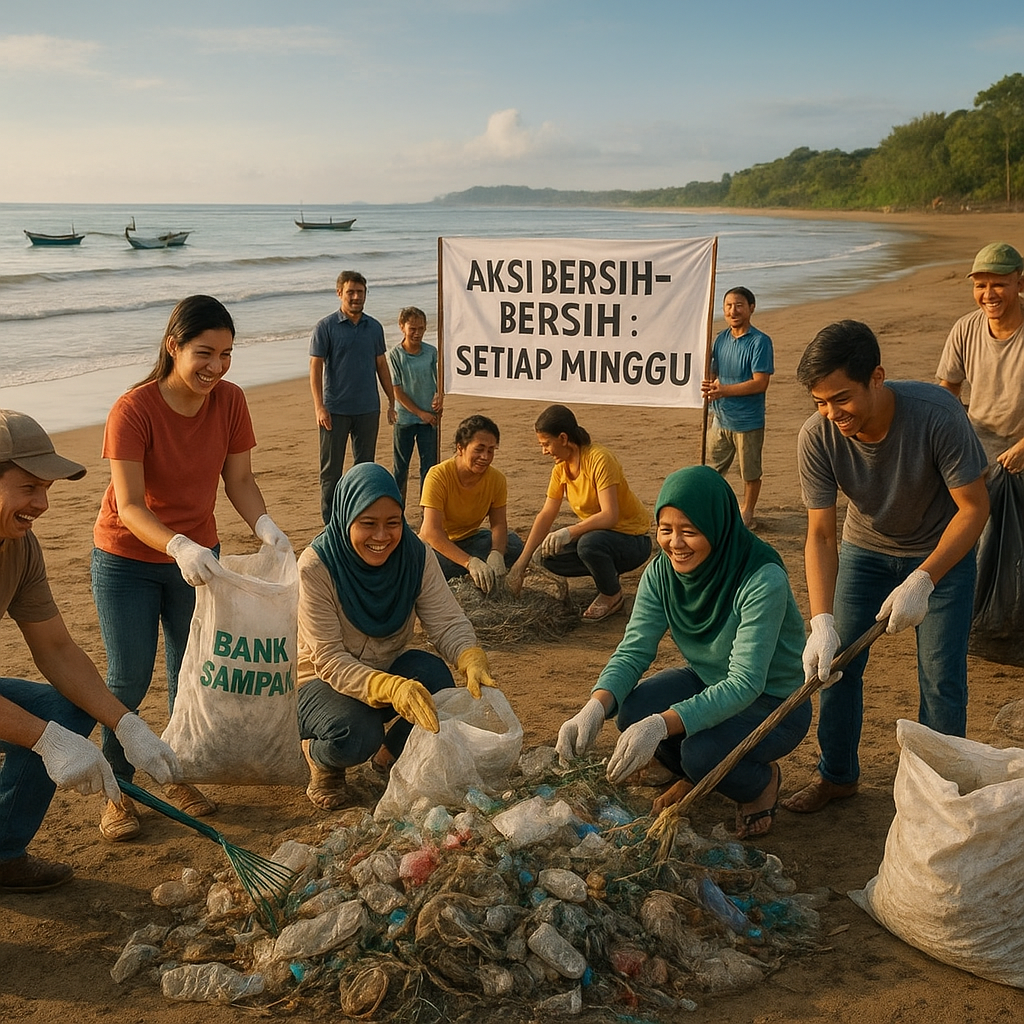 Krisis Sampah Plastik di Pesisir Cilacap, Relawan Diajak Membersihkan Pantai
