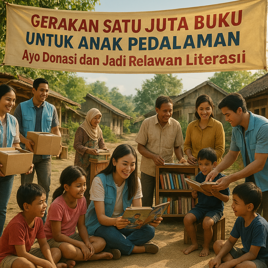 Gerakan Satu Juta Buku untuk Anak Pedalaman – Ayo Donasi dan Jadi Relawan Literasi