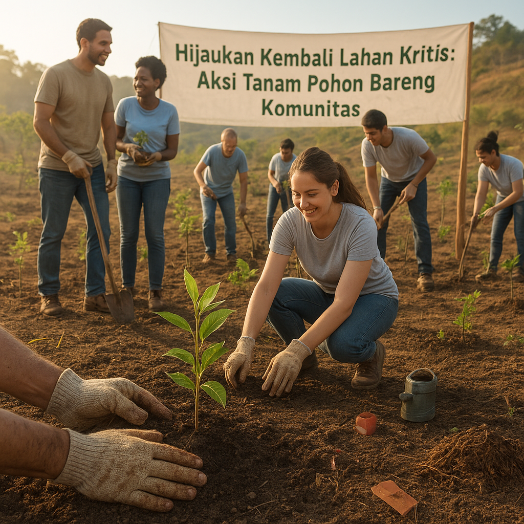 Hijaukan Kembali Lahan Kritis: Aksi Tanam Pohon Bareng Komunitas