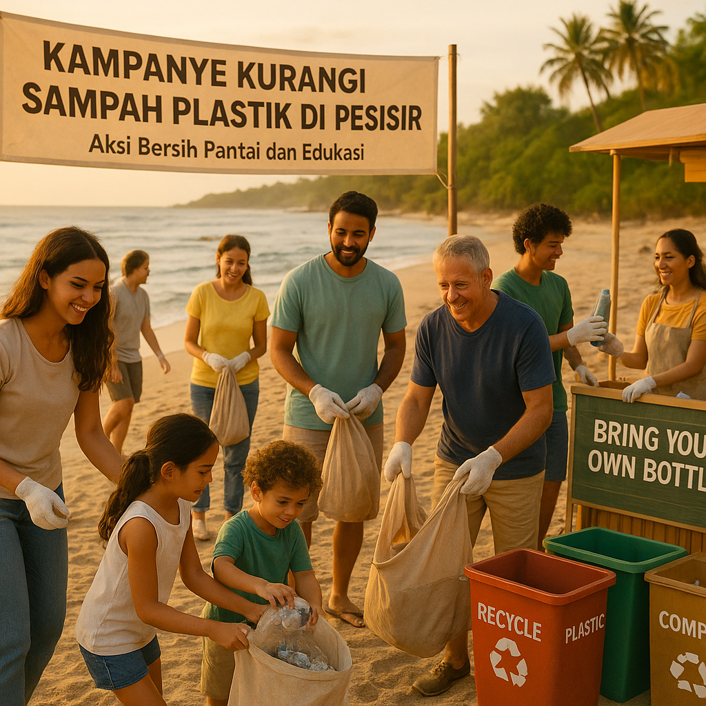Kampanye Kurangi Sampah Plastik di Pesisir: Aksi Bersih Pantai dan Edukasi