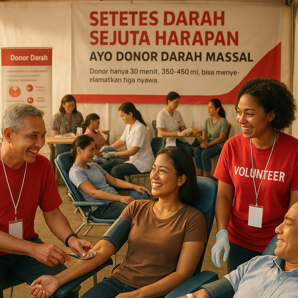 Setetes Darah Sejuta Harapan: Ayo Donor Darah Massal