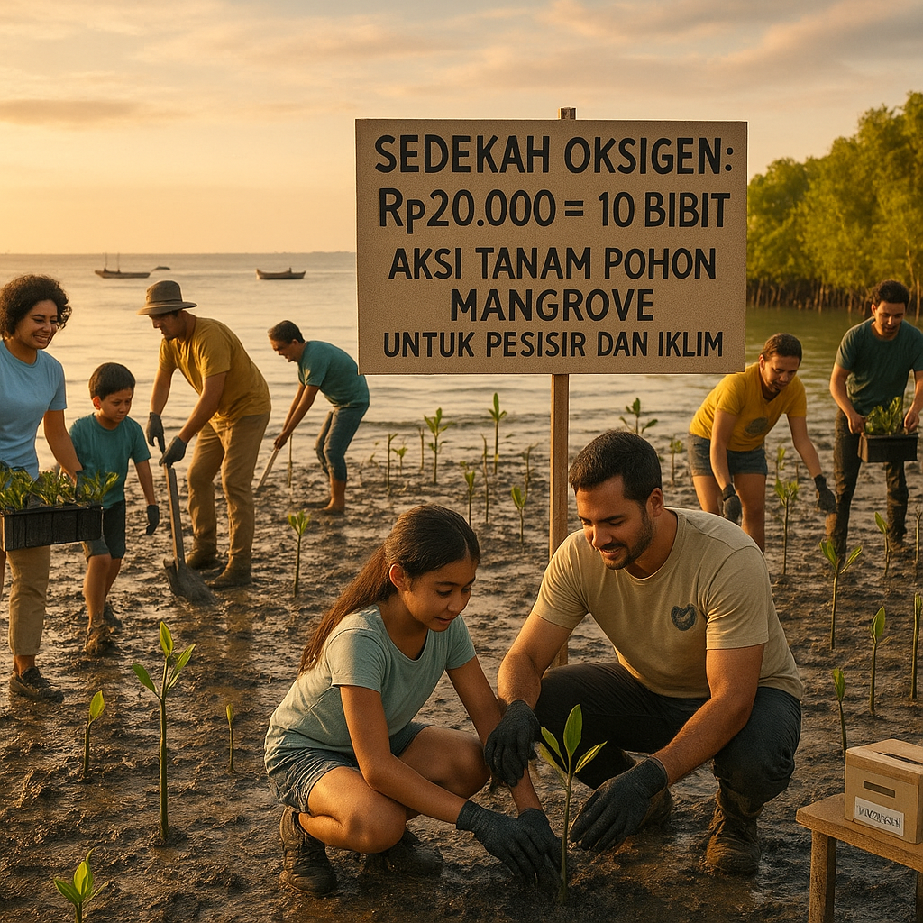 Sedekah Oksigen: Aksi Tanam Pohon Mangrove untuk Pesisir dan Iklim