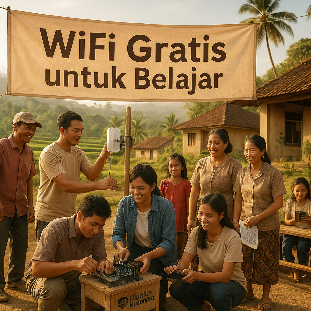 Wifi Gratis untuk Belajar: Relawan Teknologi Pasang Internet di Desa Putus Sinyal