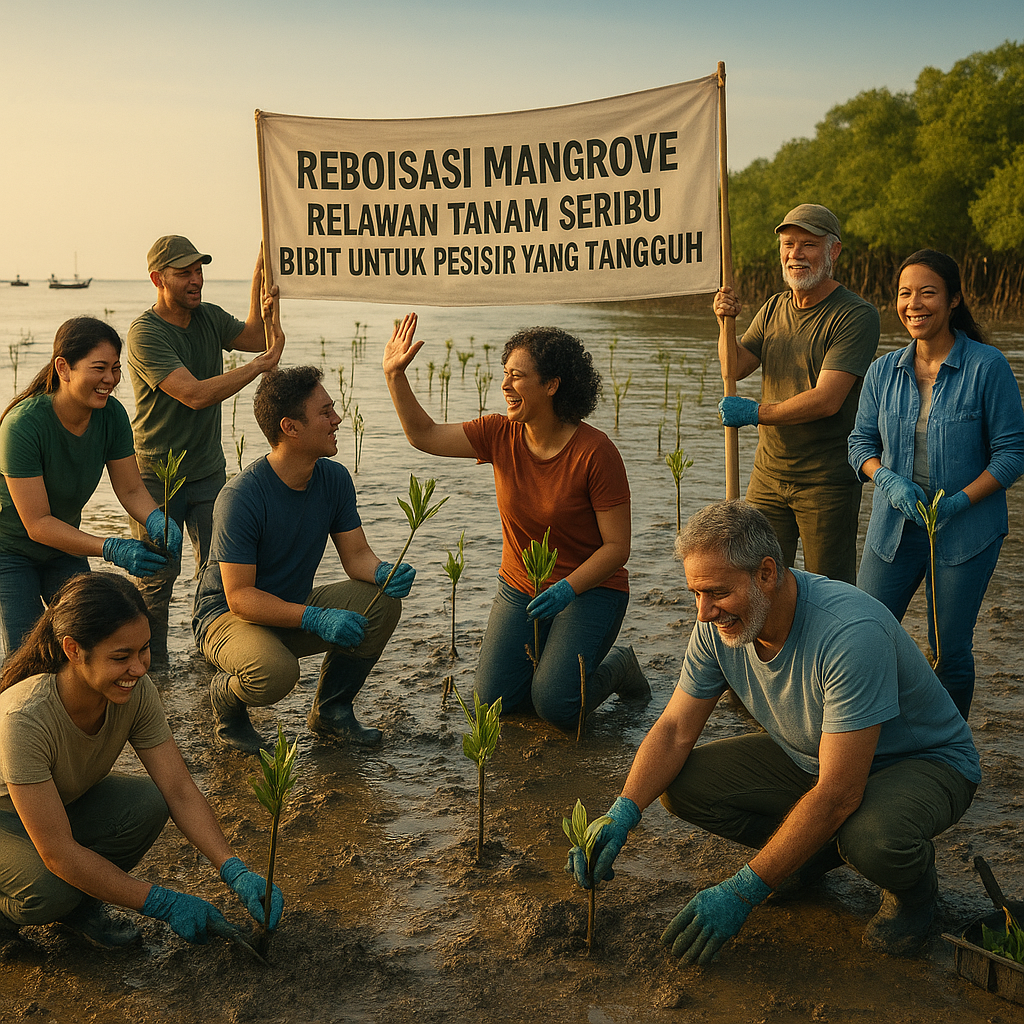 Reboisasi Mangrove: Relawan Tanam Seribu Bibit untuk Pesisir yang Tangguh