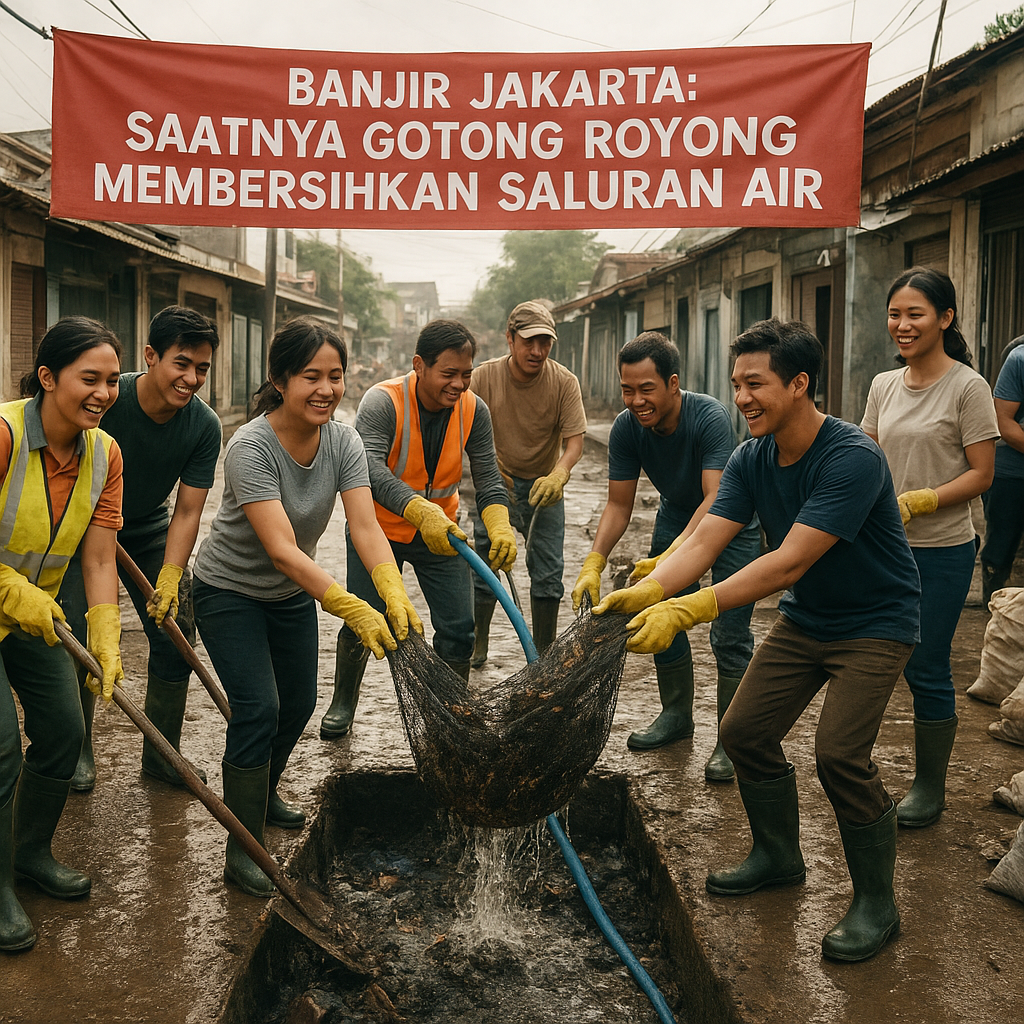 Banjir Jakarta: Saatnya Gotong Royong Membersihkan Saluran Air