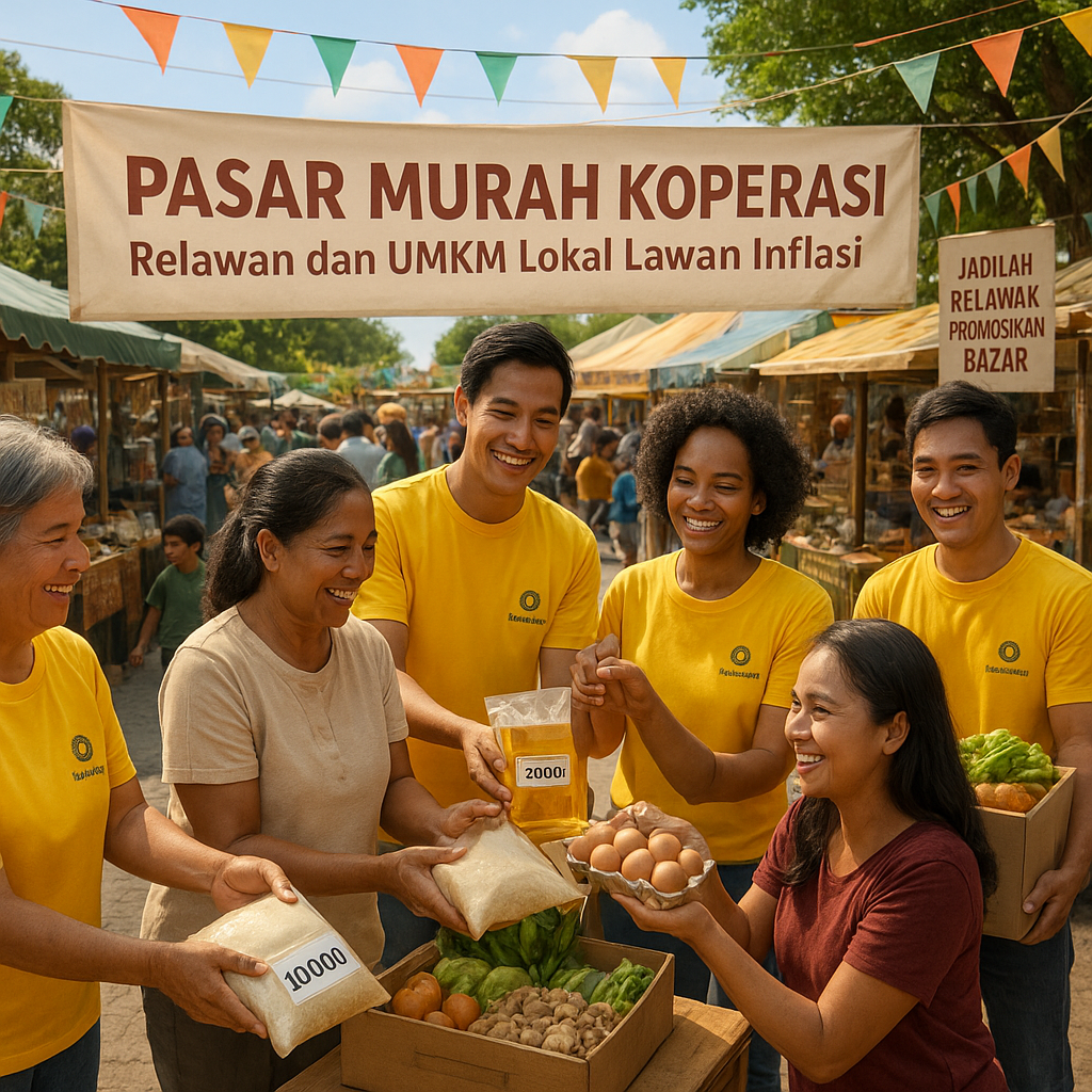 Pasar Murah Koperasi: Relawan dan UMKM Lokal Lawan Inflasi