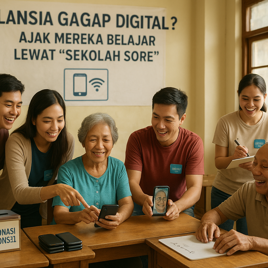 Lansia Gagap Digital? Ajak Mereka Belajar Lewat ‘Sekolah Sore’